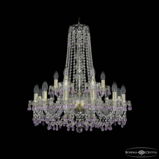 Подвесная люстра Bohemia Ivele Crystal 1410 1410/12+6/240/h-74 G V7010