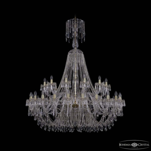 Подвесная люстра Bohemia Ivele Crystal 1403 1403/24+12/530/XL-160 G