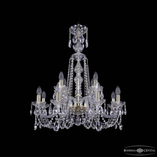 Подвесная люстра Bohemia Ivele Crystal 1402 1402/8+4/240/XL-77 G
