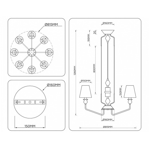 Подвесная люстра Ambrella Light LH LH75403