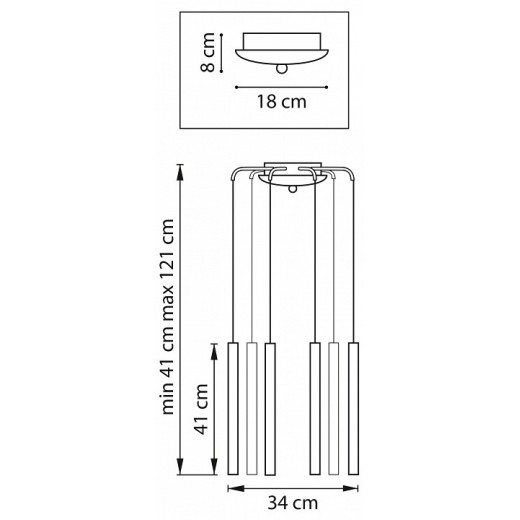 Подвесная люстра Lightstar Tubo L8T747247