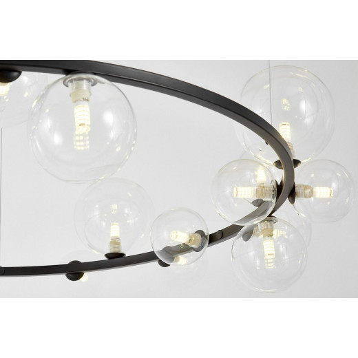 Подвесная люстра LUMINA DECO MERIDO LDP 7033-24 BK+CL