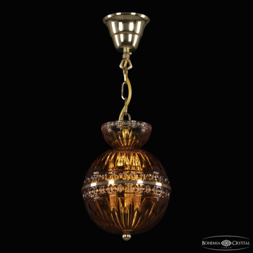 Подвесная люстра Bohemia Ivele Crystal 5480 5480/17 G Amber/M-1G