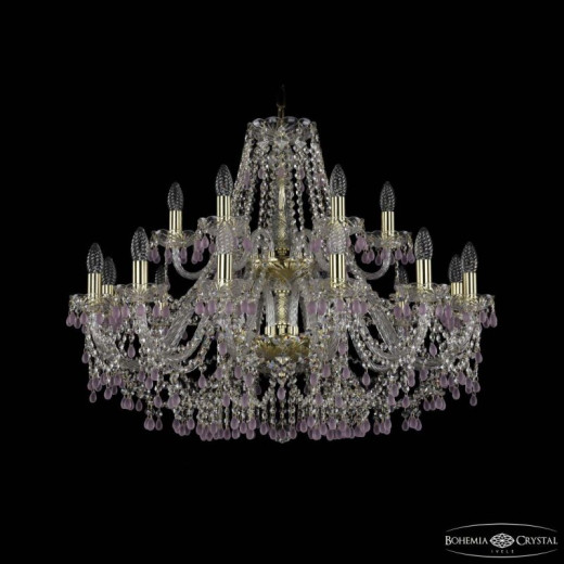 Подвесная люстра Bohemia Ivele Crystal 1410 1410/10+5/300/2d G V7010