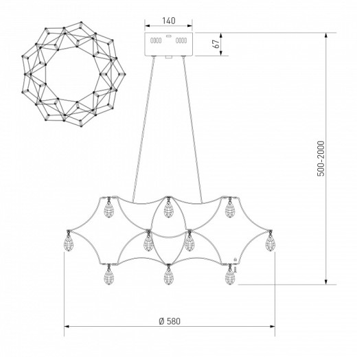 Подвесная люстра Bogate's  90401 LED