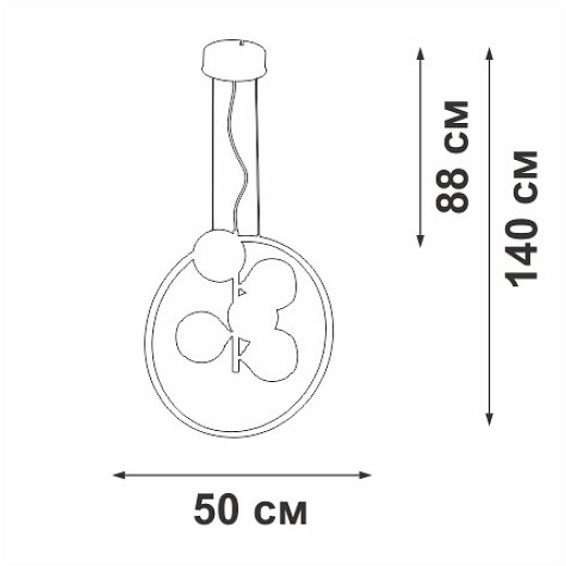 Подвесная люстра Vitaluce V3889DT V3889DT-1/5+1S