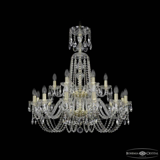 Подвесная люстра Bohemia Ivele Crystal 1402 1402/12+6/300/XL-91/2d G
