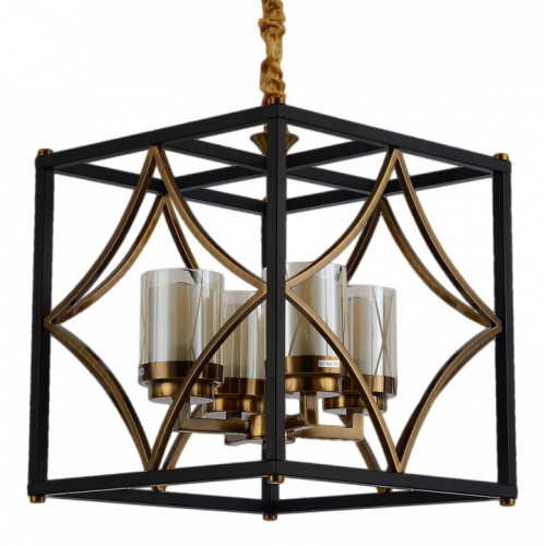 Подвесная люстра LUMINA DECO Quadrato LDP 1223-4 BK+MD