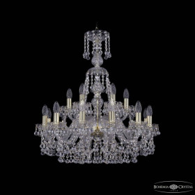 Подвесная люстра Bohemia Ivele Crystal 1409 1409/12+6/240/XL-76 G