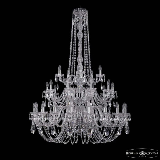 Подвесная люстра Bohemia Ivele Crystal 1402 1402/20+10+5/400/h-158/3d Ni