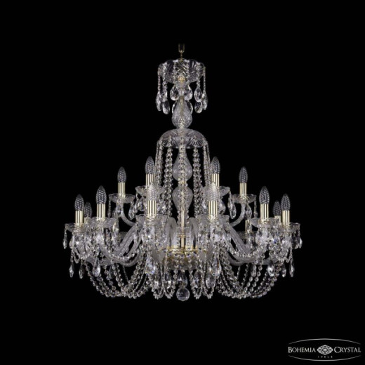 Подвесная люстра Bohemia Ivele Crystal 1402 1402/12+6/300/XL-90 G