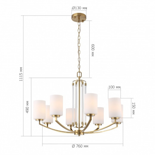 Подвесная люстра ST-Luce BRASS SL1403.303.08