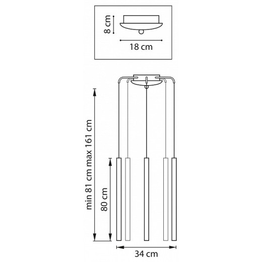 Подвесная люстра Lightstar Tubo L5T747443
