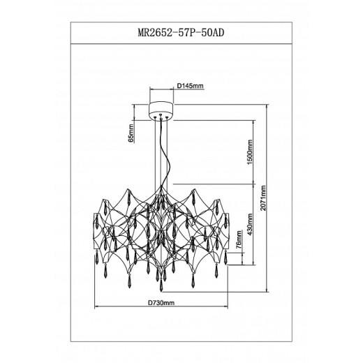 Подвесная люстра MyFar Ileria MR2652-57P-50AD