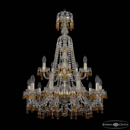 Подвесная люстра Bohemia Ivele Crystal 1410 1410/10+5/240/XL-91/2d G V1003