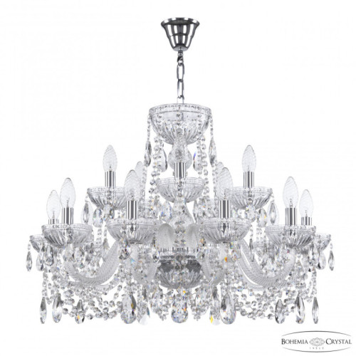 Подвесная люстра Bohemia Ivele Crystal 5402 5402/10+5/240 Ni Clear/M-1G