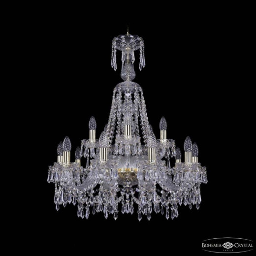 Подвесная люстра Bohemia Ivele Crystal 1403 1403/10+5/240/XL-80 G