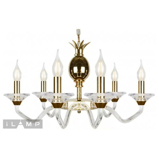 Подвесная люстра iLamp Flo YT2049-6 GD+Cear