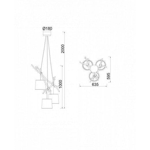 Подвесная люстра Mantra Sabina 6176
