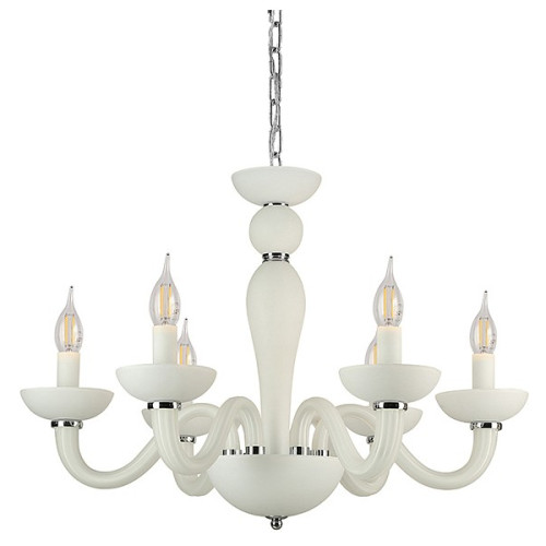 Подвесная люстра Newport ARLETTE 8646/С chrome mat.white