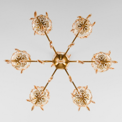 Подвесная люстра Eurosvet Escada 10109/6 бронза/тонированный хрусталь Strotskis