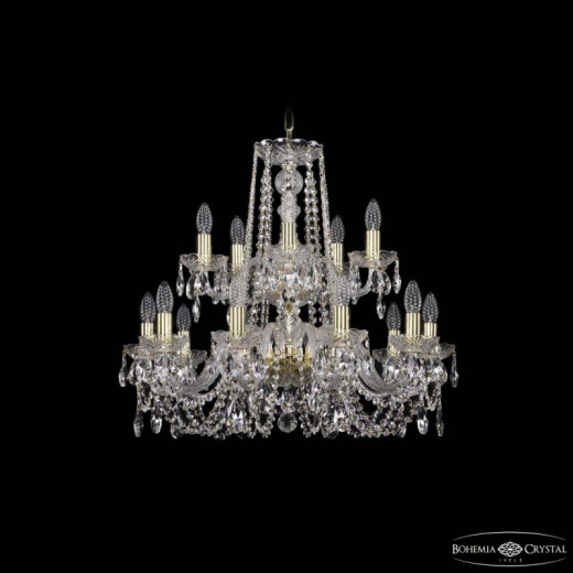 Подвесная люстра Bohemia Ivele Crystal 1402 1402/10+5/240/2d G
