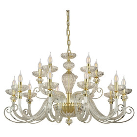 Подвесная люстра Newport ANNETTE 8620+5/C mat.soft gold clear