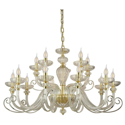 Подвесная люстра Newport ANNETTE 8620+5/C mat.soft gold clear