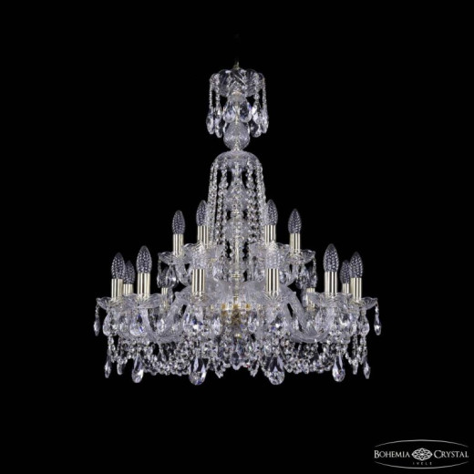 Подвесная люстра Bohemia Ivele Crystal 1402 1402/12+6/240/XL-77 G
