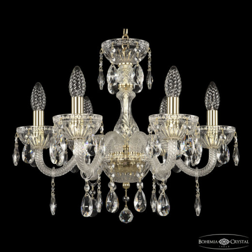 Подвесная люстра Bohemia Ivele Crystal 5417 5417/6/165 G Clear/M-1G