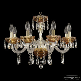 Подвесная люстра Bohemia Ivele Crystal 5417 5417/8/195 G Amber/M-1G