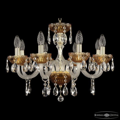 Подвесная люстра Bohemia Ivele Crystal 5417 5417/8/195 G Amber/M-1G
