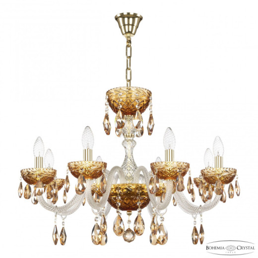 Подвесная люстра Bohemia Ivele Crystal 5417 5417/8/240 G Amber/M-1F K721