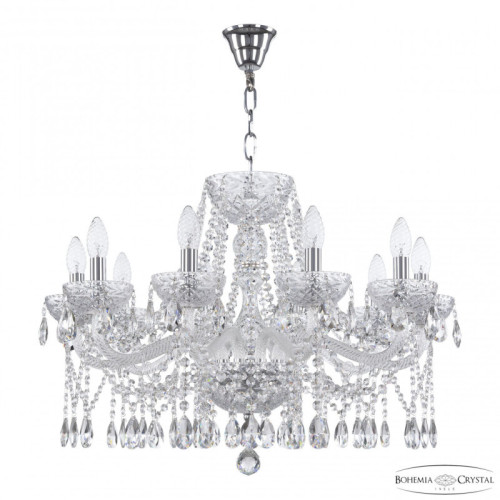 Подвесная люстра Bohemia Ivele Crystal 5413 5413/10/240 Ni Clear/M-1F