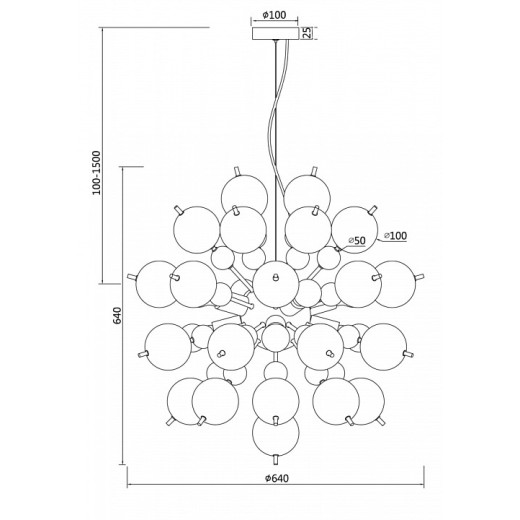 Подвесная люстра Maytoni Bolla MOD133PL-08BS