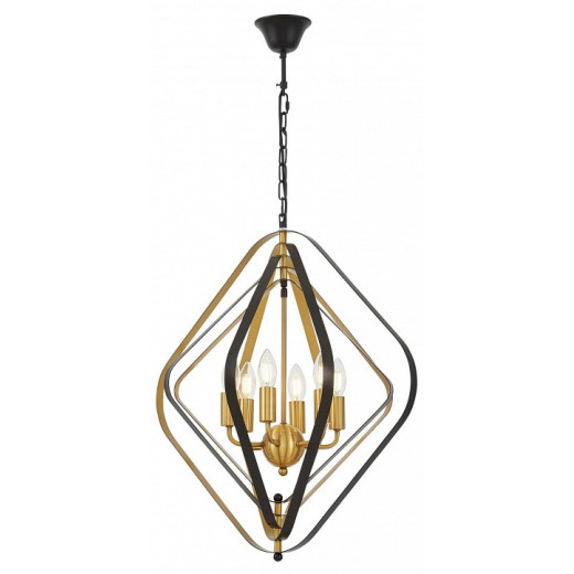 Подвесная люстра LUMINA DECO Crulia LDP 8005-6 BK+MD