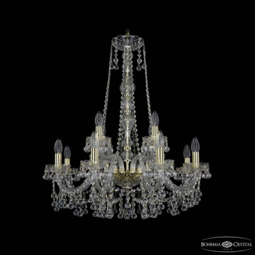 Подвесная люстра Bohemia Ivele Crystal 1409 1409/8+4/240/h-77 G