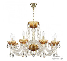 Подвесная люстра Bohemia Ivele Crystal 5402 5402/8/240 G Amber/M-1F