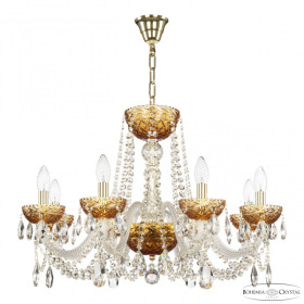 Подвесная люстра Bohemia Ivele Crystal 5402 5402/8/240 G Amber/M-1F