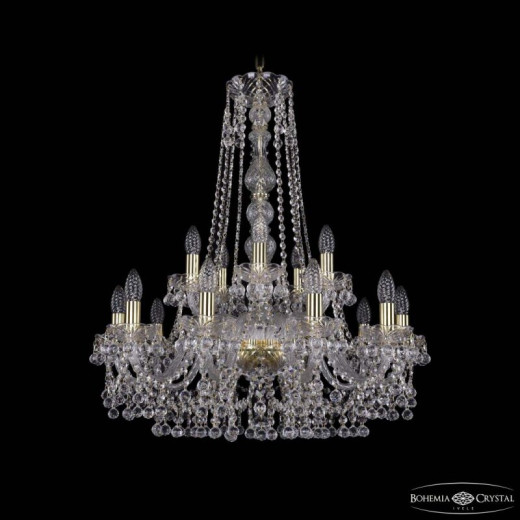 Подвесная люстра Bohemia Ivele Crystal 1409 1409/10+5/240/h-77 G