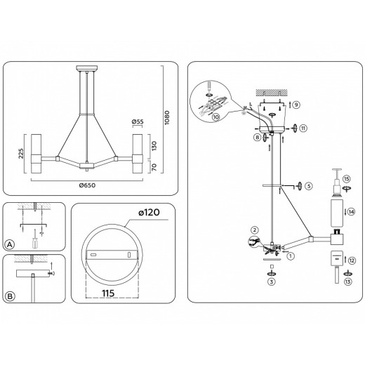 Подвесная люстра Ambrella Light LH LH55114