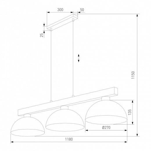 Подвесная люстра TK Lighting  6299