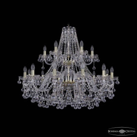 Подвесная люстра Bohemia Ivele Crystal 1409 1409/12+6/360/2d G