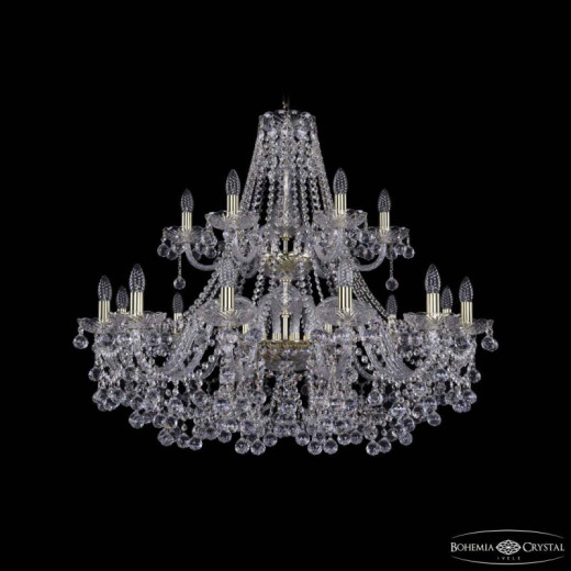 Подвесная люстра Bohemia Ivele Crystal 1409 1409/12+6/360/2d G