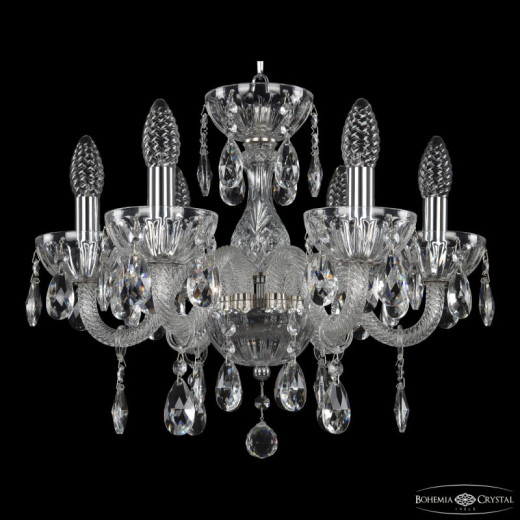 Подвесная люстра Bohemia Ivele Crystal 5417 5417/6/141 Ni Clear/M-1H
