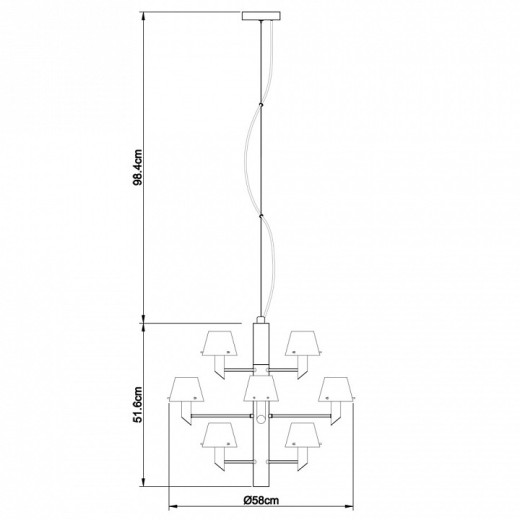 Подвесная люстра Divinare Albero 1680/02 LM-12