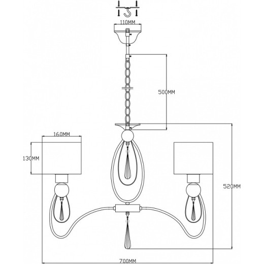 Подвесная люстра Moderli Dark V2585-5P