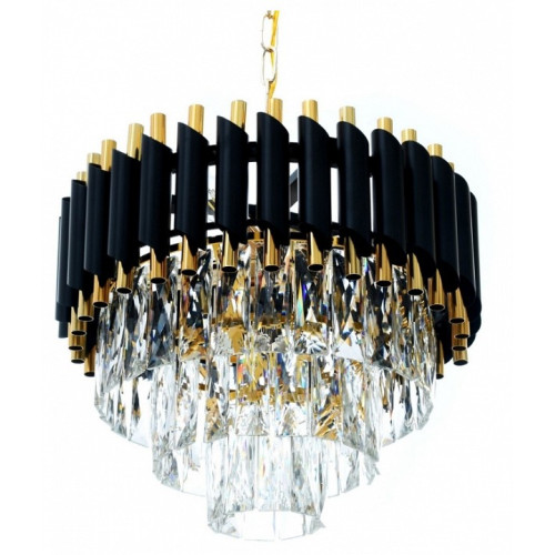 Подвесная люстра LUMINA DECO Funneli LDP 6003-400 BK+F.GD