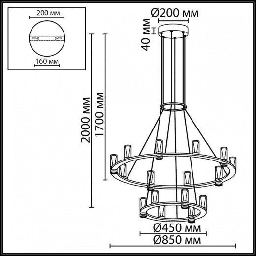 Подвесная люстра Odeon Light HIGHTECH 7143/110L