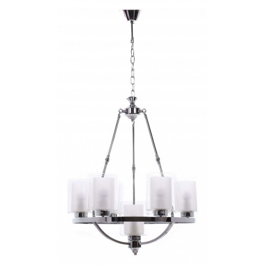 Подвесная люстра LUMINA DECO Santini LDP 1220-7 CHR+WT